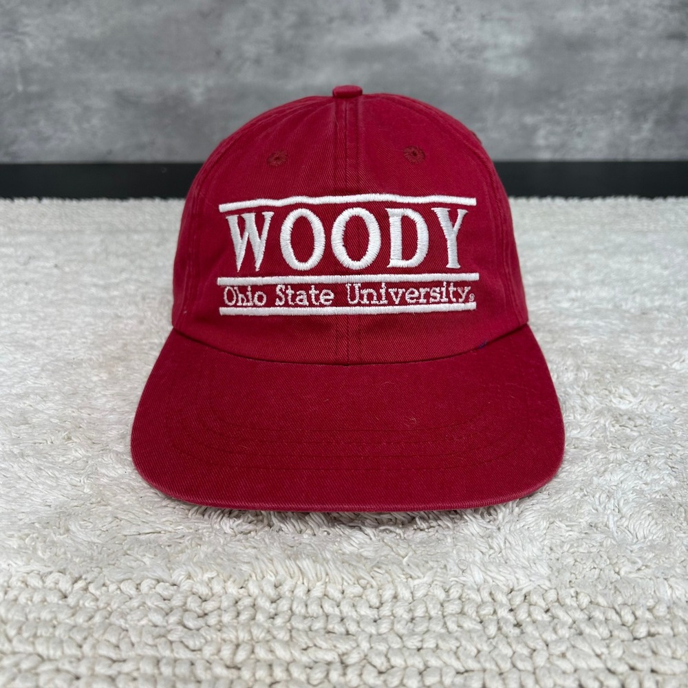 90s Vintage Ohio State Split Bar Snapback Hat OSFA The Game Woody Hayes Cap
